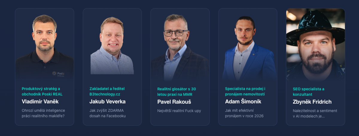 Realitní booster 2026 - řečníci