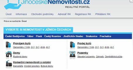 Realitní server JihočeskéNemovitosti.cz ukončuje činnost.