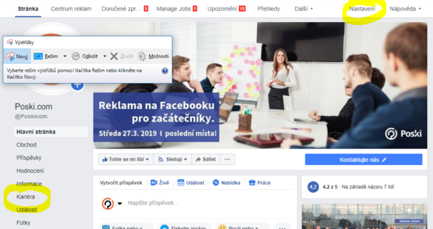 Jak připravit nabídku práce na Facebooku?