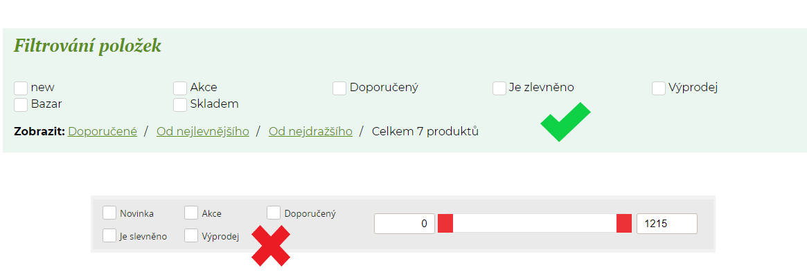 slevněno x zlevněno